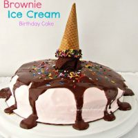 Brownie Ice Cream Birthday Cake