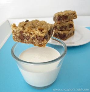 oatmeal chocolate chip PB bars 2 words
