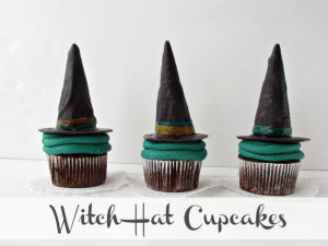 witch hat cupcakes 2 words