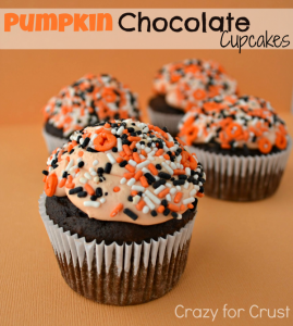 Chocolate #Pumpkin #Cupcakes, perfect for #Halloween!