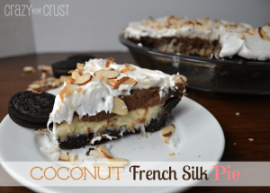Coconut French Silk #Pie by Crazy for Crust