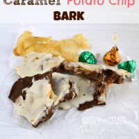 Caramel Potato Chip Bark by www.crazyforcrust.com #bark #candy #caramel