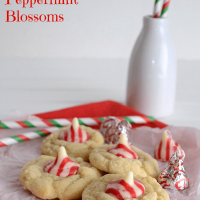 Triple White Chocolate Peppermint Blossoms by www.crazyforcrust.com | A soft white chocolate pudding cookie with Peppermint Kisses!