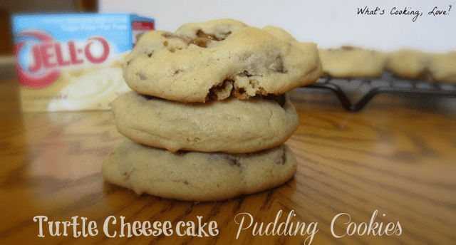 Turtle Cheesecake Pudding Cookies4
