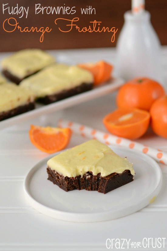 The Best Orange Frosted Brownies