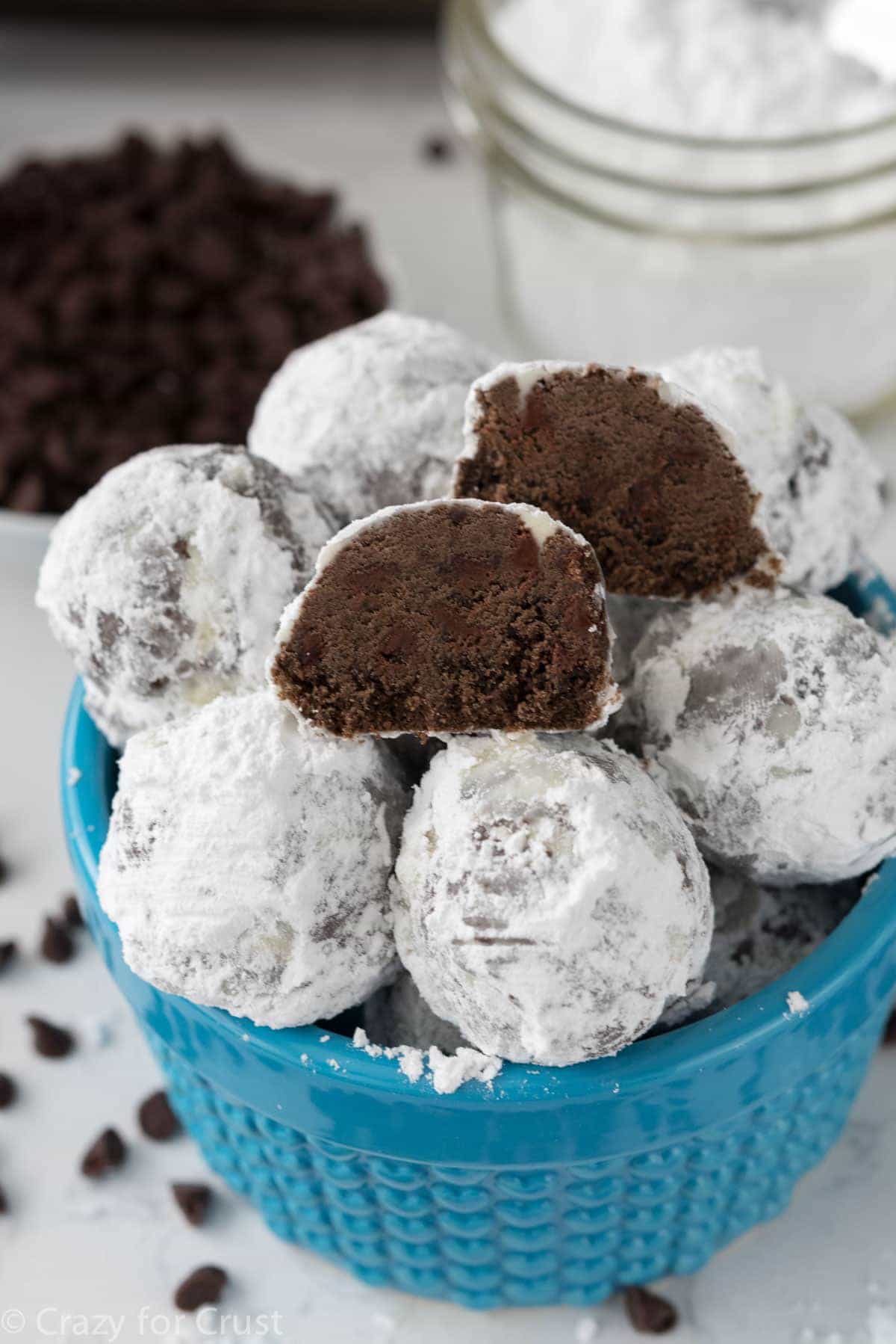 Easy Double Chocolate Snowball Cookies Recipe