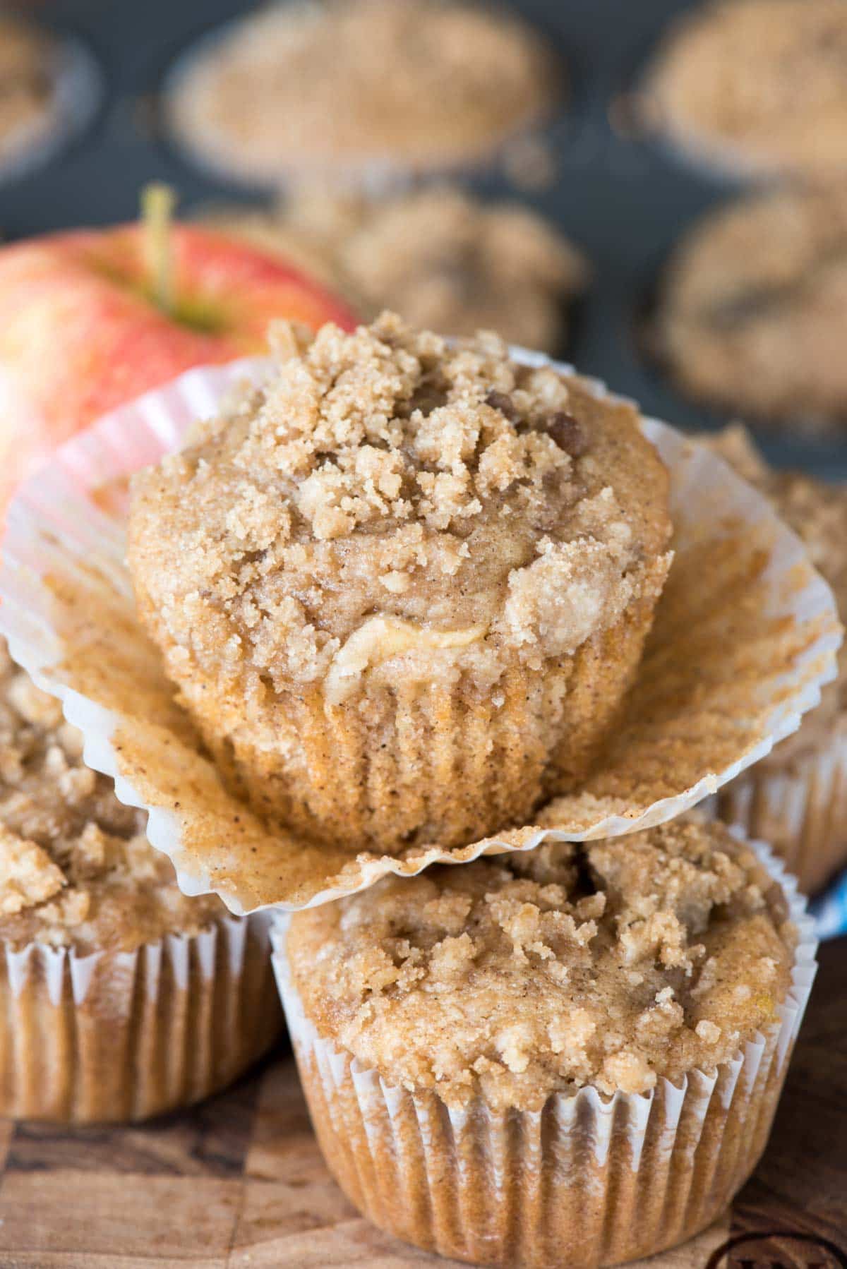 Crumb Apple Muffins - Crazy for Crust