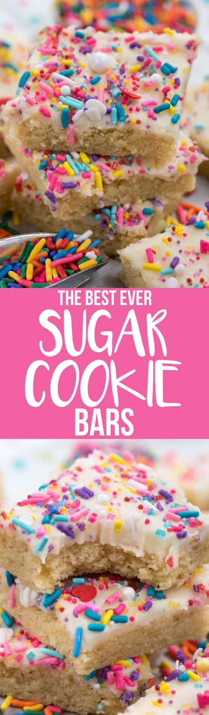 sugar cookie bar collage
