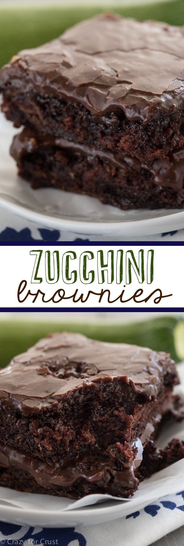 Zucchini Brownies - das einfachste Rezept für die klebrigsten, schokoladigsten, matschigsten Brownies voller Zucchini! Und NIEMAND wird es erraten!