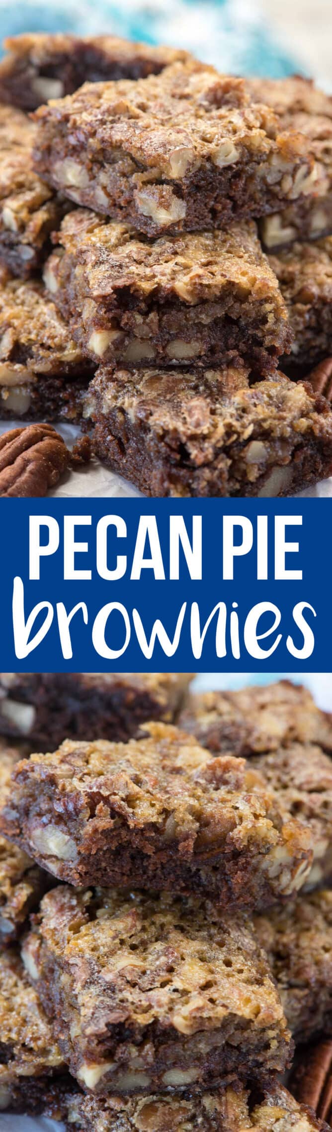 Pecan Pie Brownies are an easy way to have your pecan pie and your brownies too! These are great for a party or just because you love gooey chocolate brownies and the perfect pecan pie!