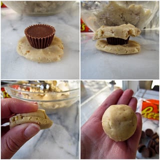 how to make stuffed snowball cookies