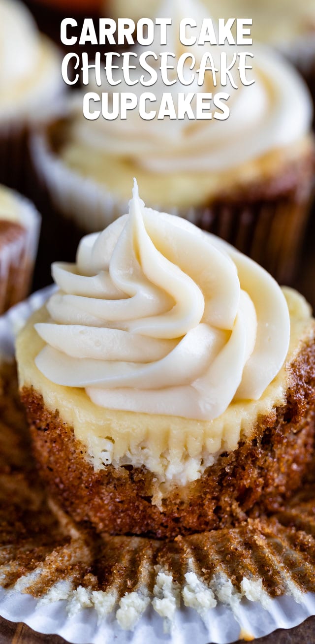 unwrapped carrot cake cheesecake cupcake