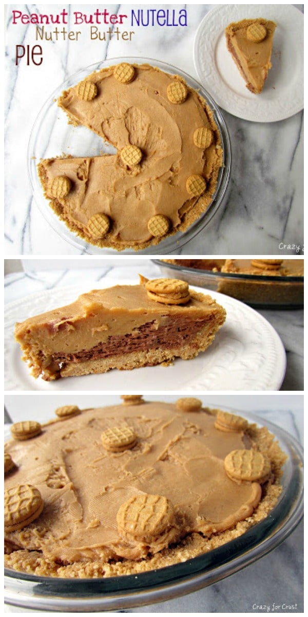 peanut butter nutella nutter butter pie