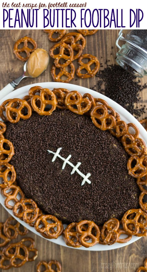 Peanut Butter Football Dip - this easy recipe is perfect for any football party!
