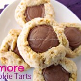 cookies with chocolate centers on white plate
