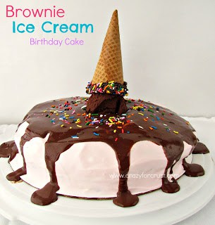 Brownie Ice Cream Birthday Cake