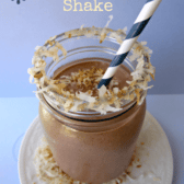 Cake batter coconut macaroon shake with title