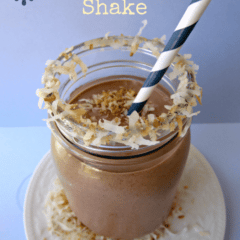 Cake batter coconut macaroon shake with title