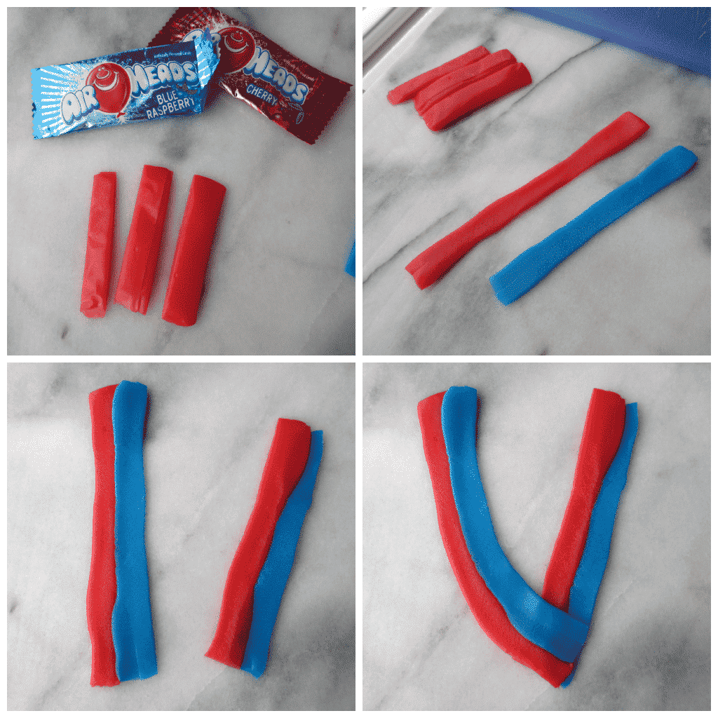 Use Airheads to mold a strap for a Gold Medal Hand Pie.