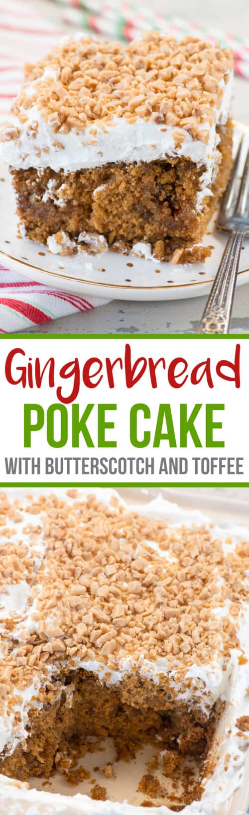 gingerbread poke cake