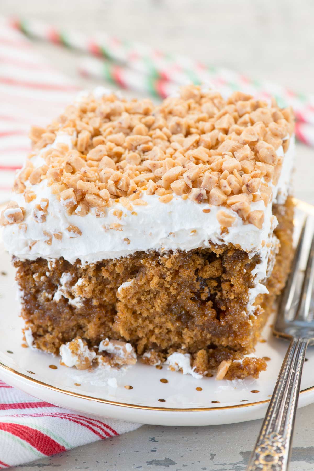 Gingerbread Poke Cake - Crazy for Crust