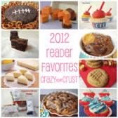 10 picture collage of bars, cupcakes, cookies, dip and fudge, with graphic image in the middle.