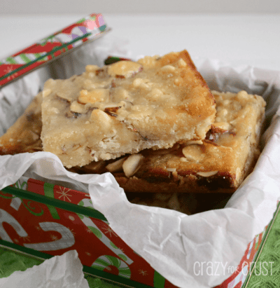 Almond White Chocolate Magic Bars - Crazy for Crust