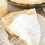 slice of eggnog pie