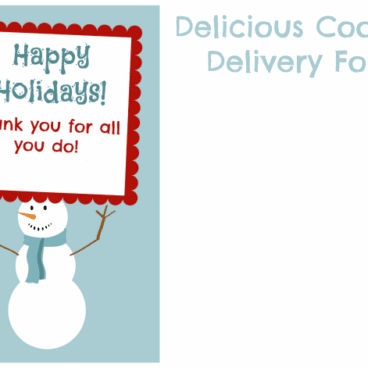 Cookie delivery gift printable.