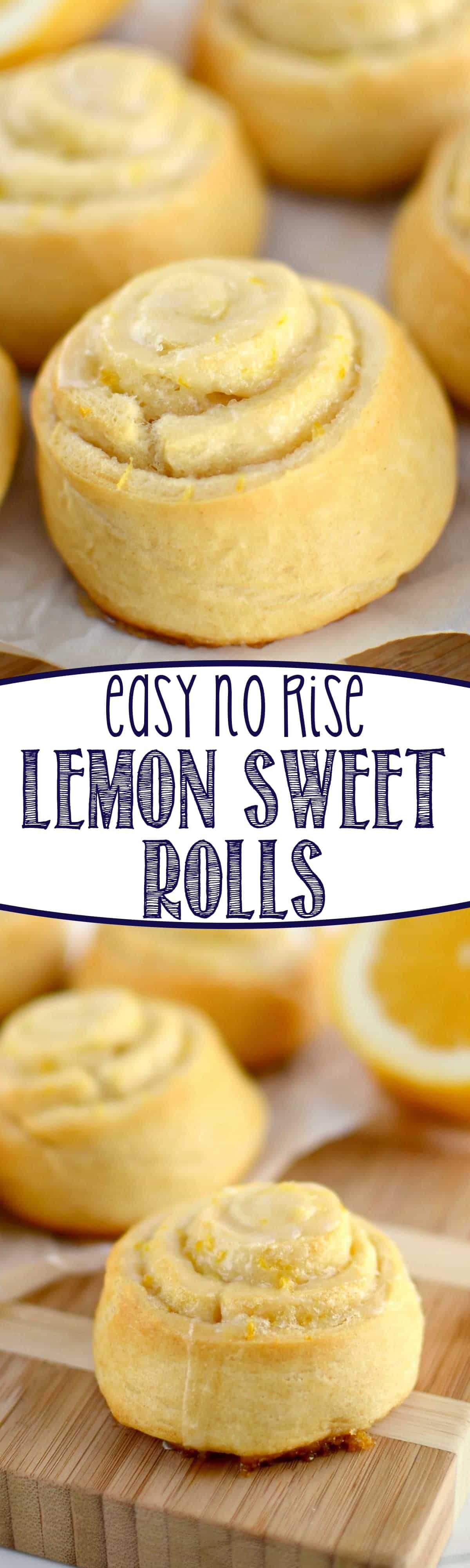 Easy No Rise Lemon Sweet Rolls - no rise, no yeast, just a delicious lemon breakfast pastry in under 30 minutes!