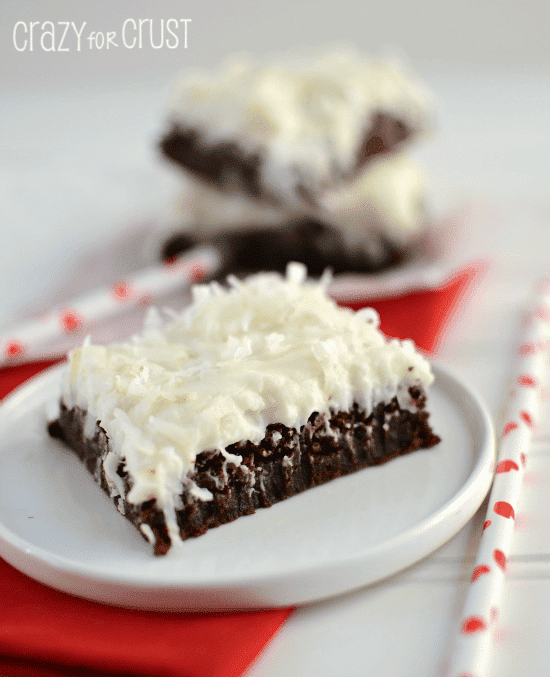 Fudgy Brownies with Coconut Frosting 1 words