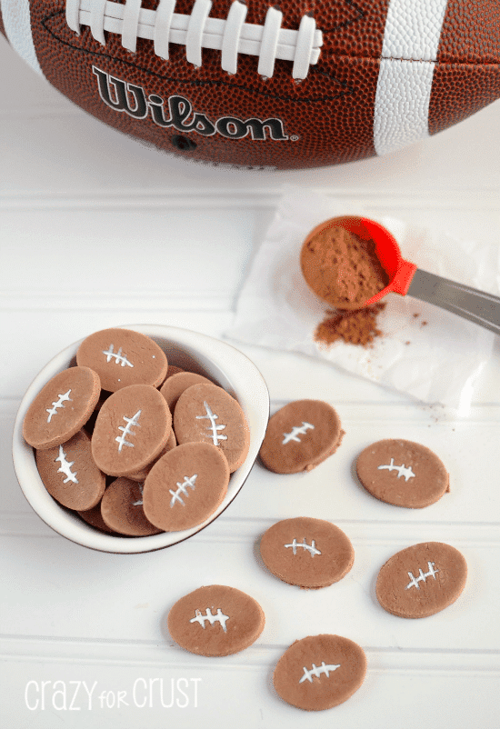 chocolate football conversation hearts