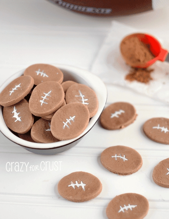 chocolate football conversation hearts