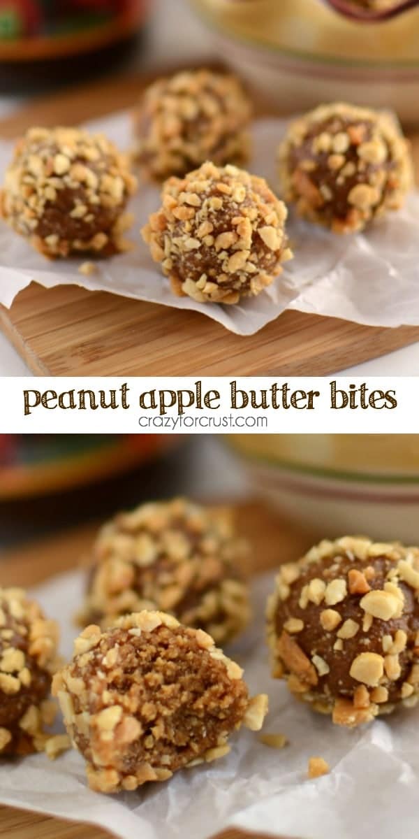 peanut apple butter bites - a healthier snack full of flavor!