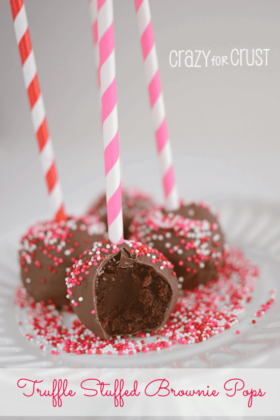 Truffle on white platter with colorful straw