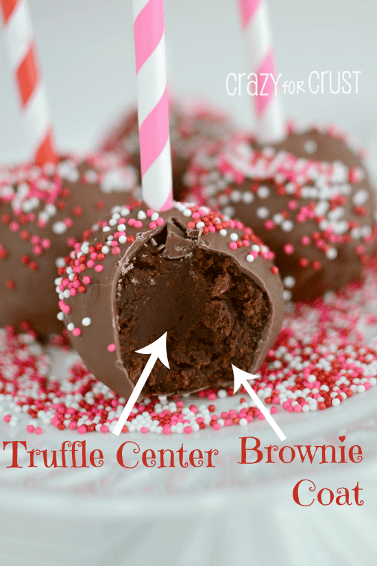 Truffle on white platter with colorful straw