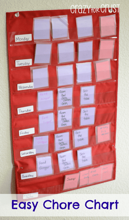 chore chart hanging 