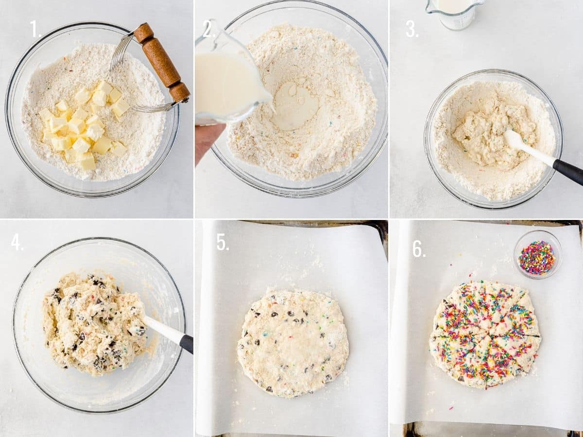 images showing how to make cake mix scones