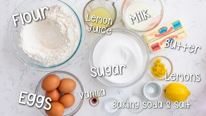 ingredients in cake