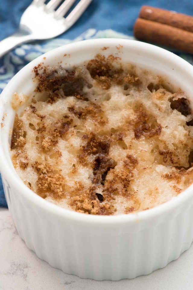 coffee cake in a ramekin