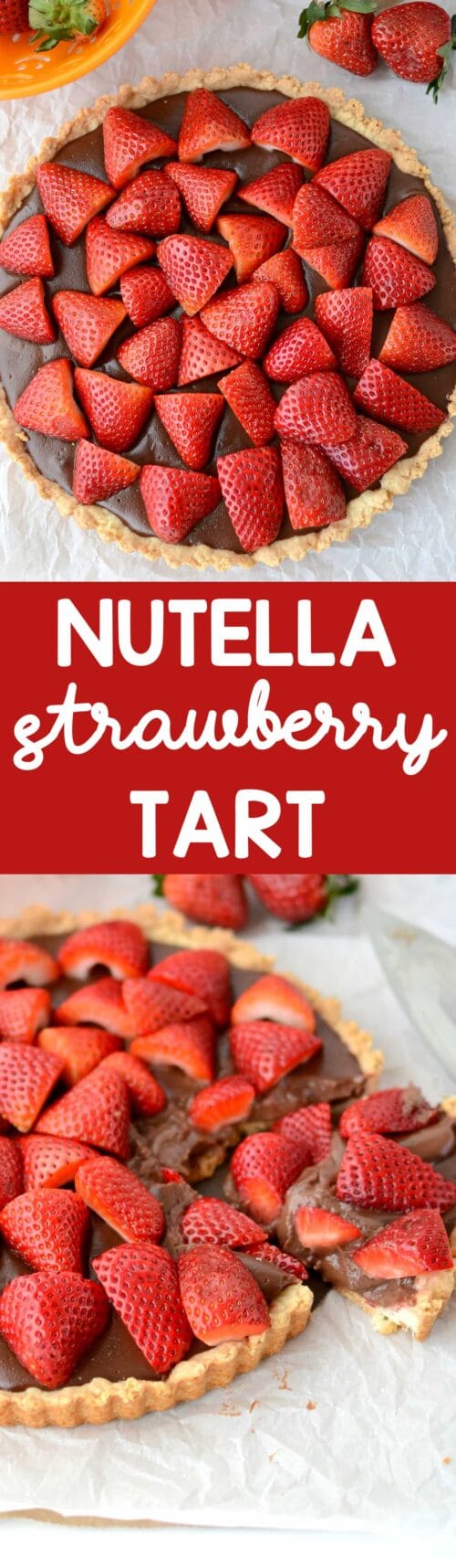 nutella strawberry tart
