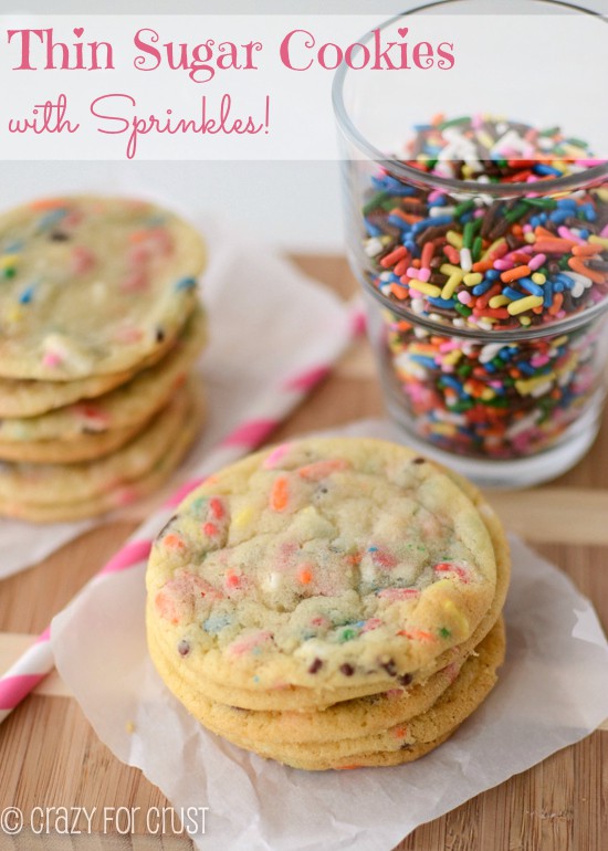 Thin Sugar Cookies with Sprinkles