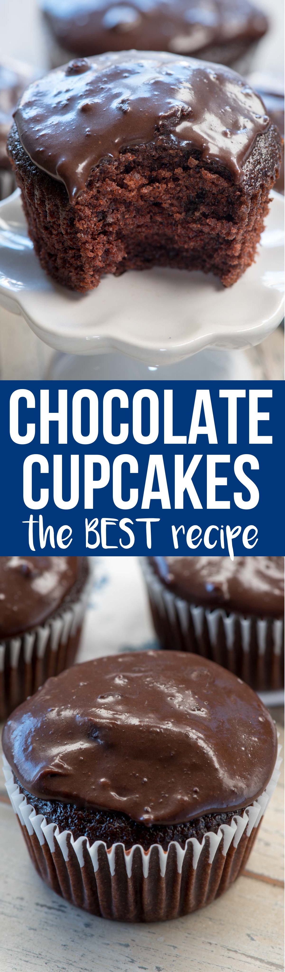 This is the BEST chocolate cupcake recipe I've ever eaten. It's moist and soft and the cooked chocolate frosting recipe is better than ganache!