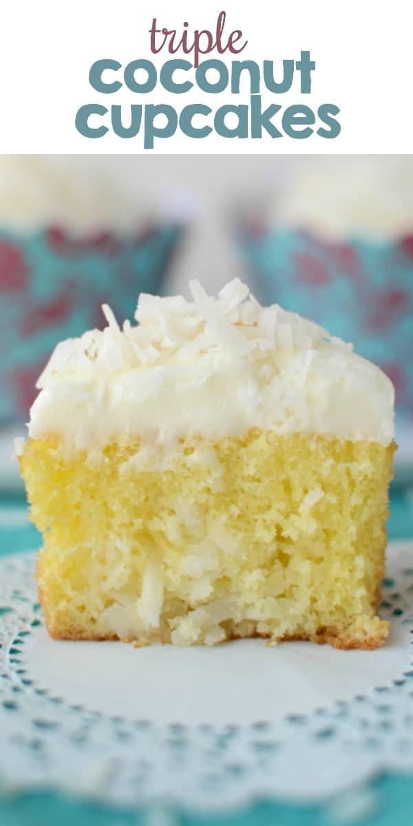 Triple Coconut Cupcakes