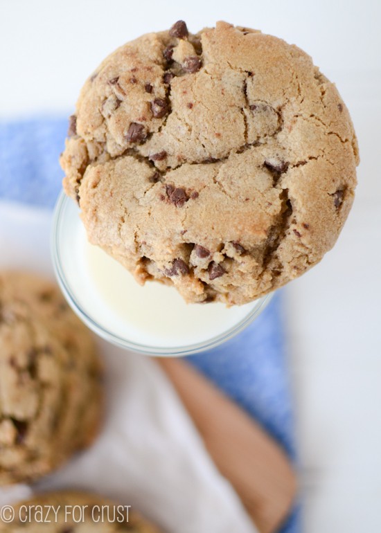 Bakery Style Chocolate Chip Cookies - Crazy for Crust