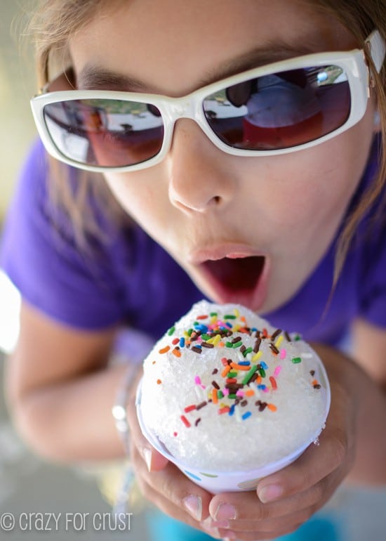 Pineapple Upside Down Cake Batter Snow Cones Crazy for Crust