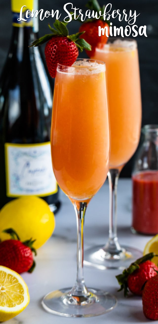 lemon strawberry mimosa