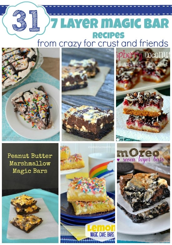 magic bar round up collage of 6 recipe photos