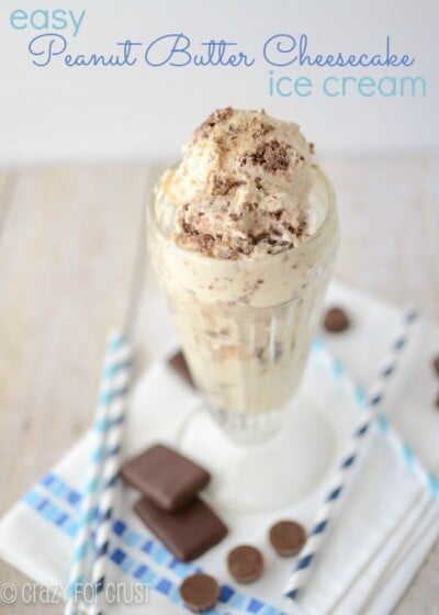 Easy Salted Caramel Peanut Butter Ice Cream - Crazy for Crust