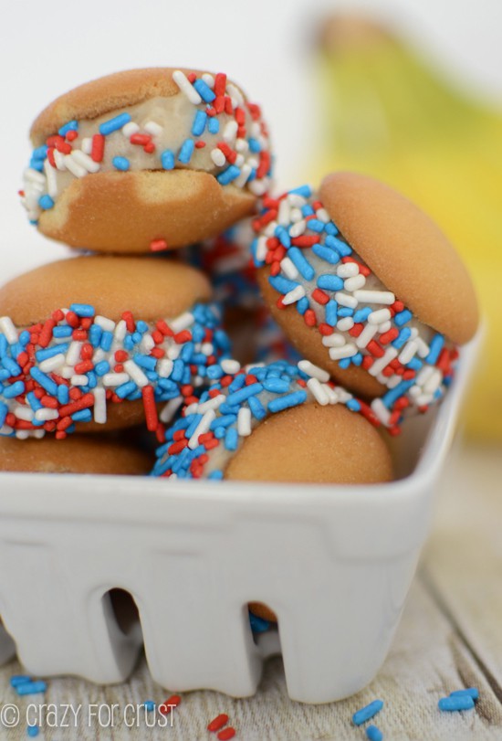 Ice Cream Sandwiches in a white bowl